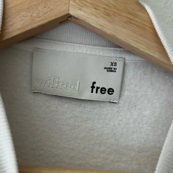 Aritzia Wilfred Free XS Katy Sweater Cropped Mockneck Crisp White - Picture 3 of 10